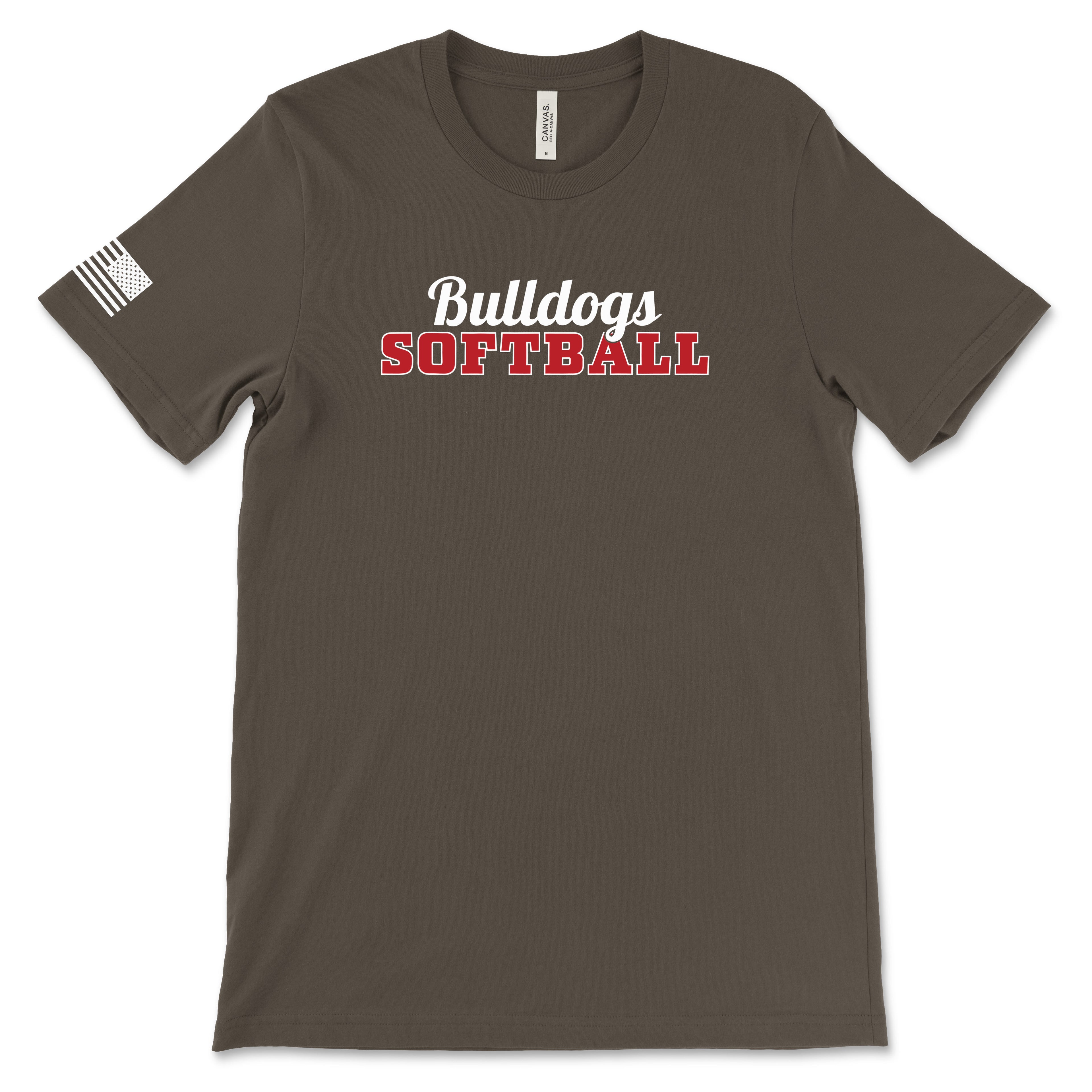 Youth Bulldogs Softball Short Sleeve Cotton T-Shirt