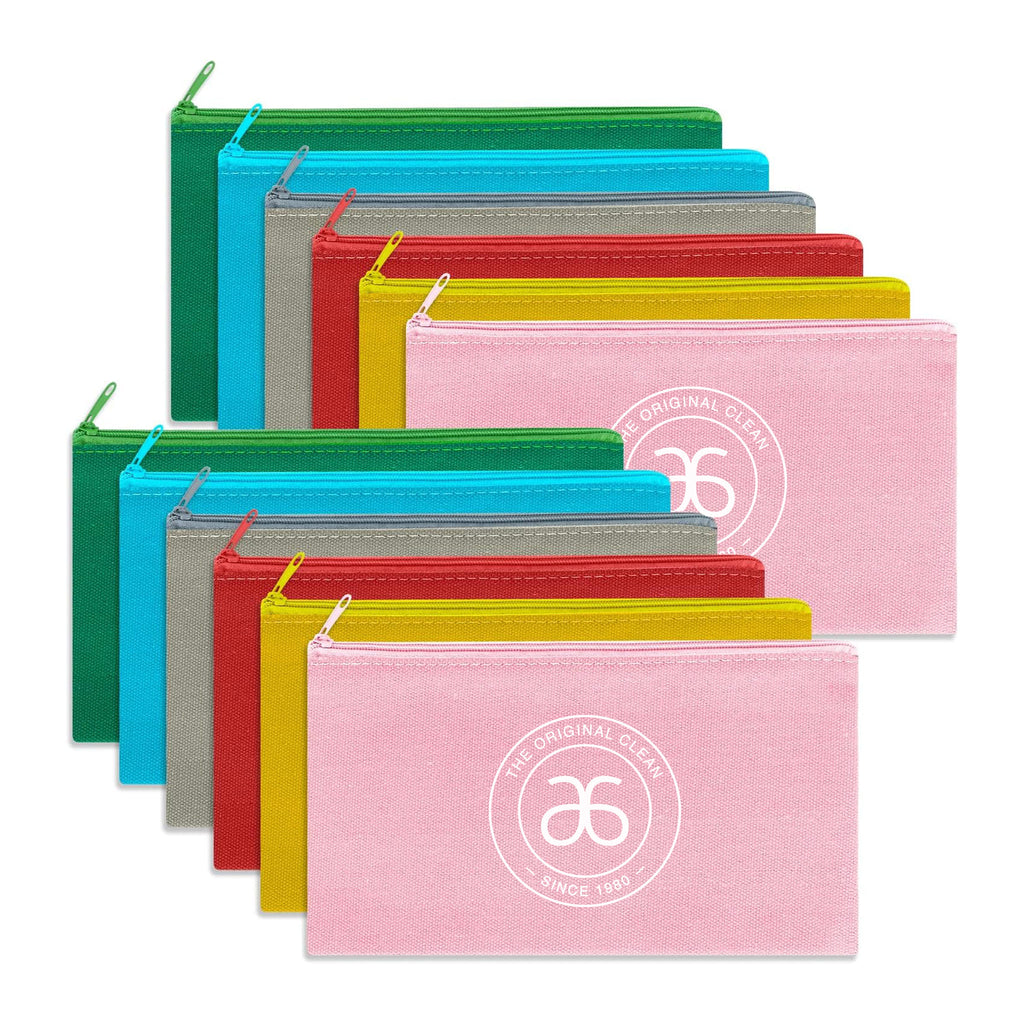 Original Clean Canvas Zippered Fizz Pouch - 10 Pack