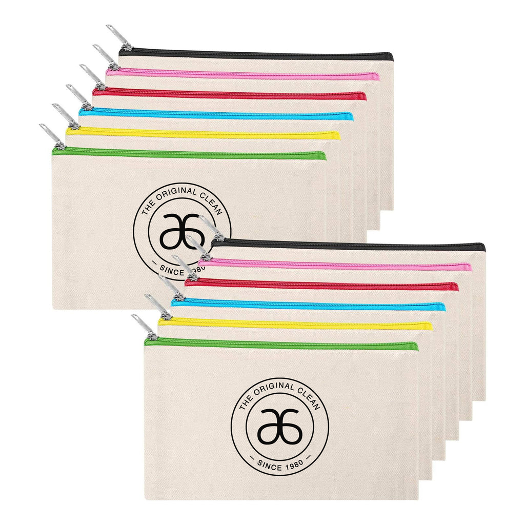 Original Clean Canvas Zippered Fizz Pouch - 10 Pack