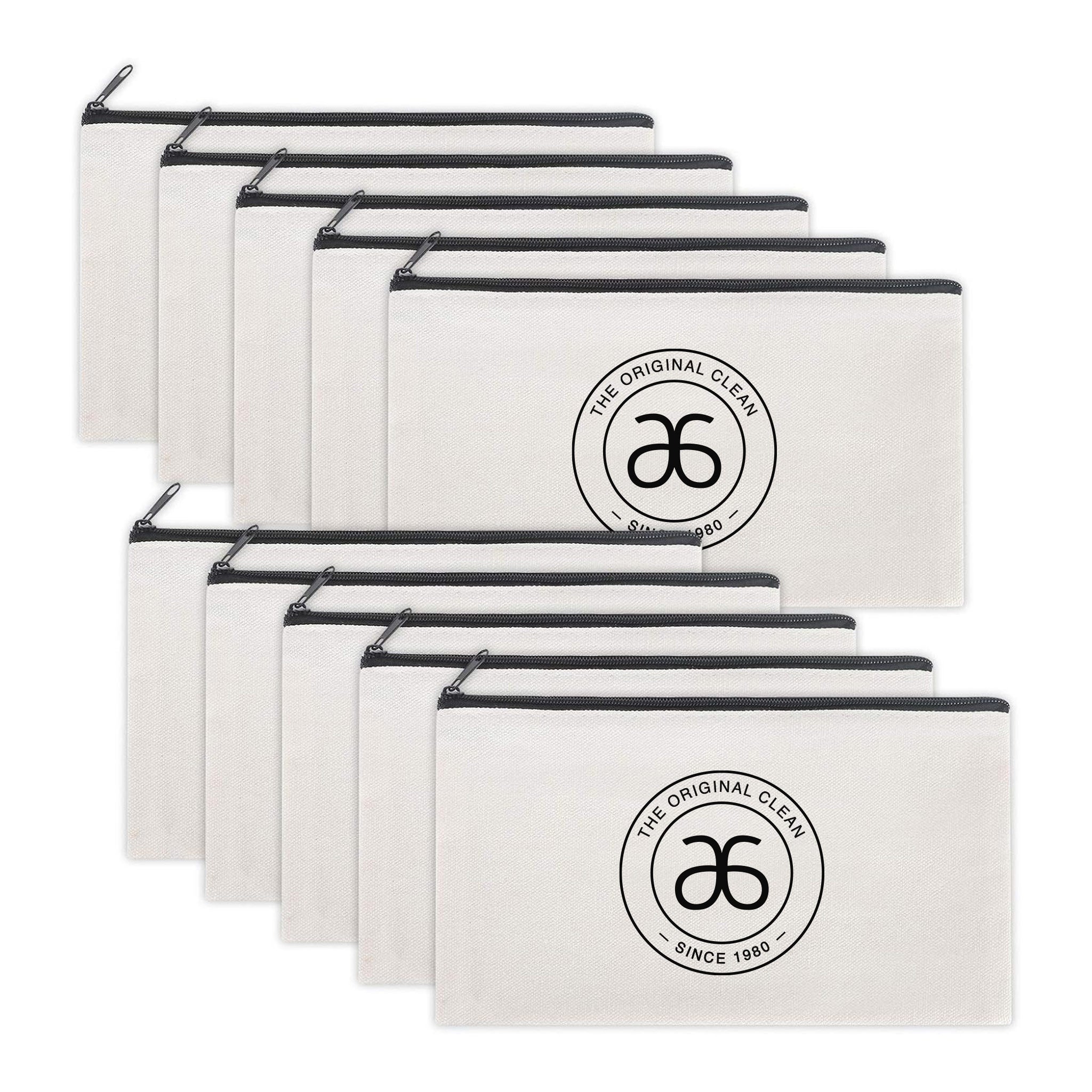 Original Clean Canvas Zippered Fizz Pouch - 10 Pack