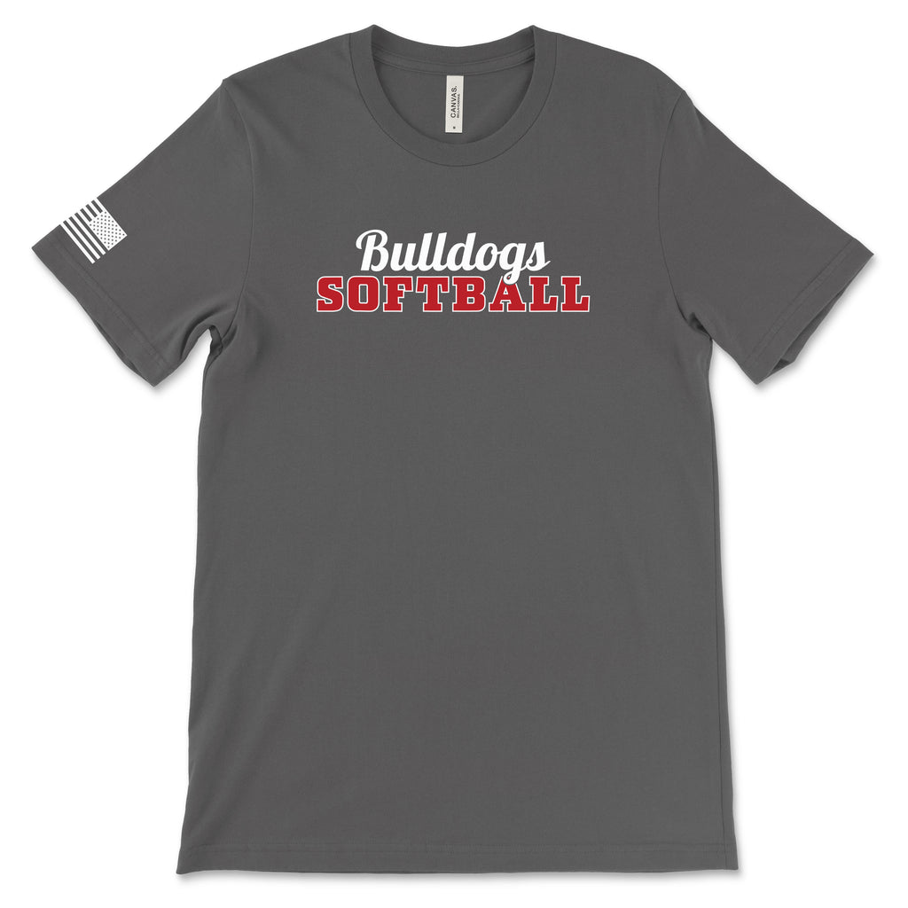 Youth Bulldogs Softball Short Sleeve Cotton T-Shirt
