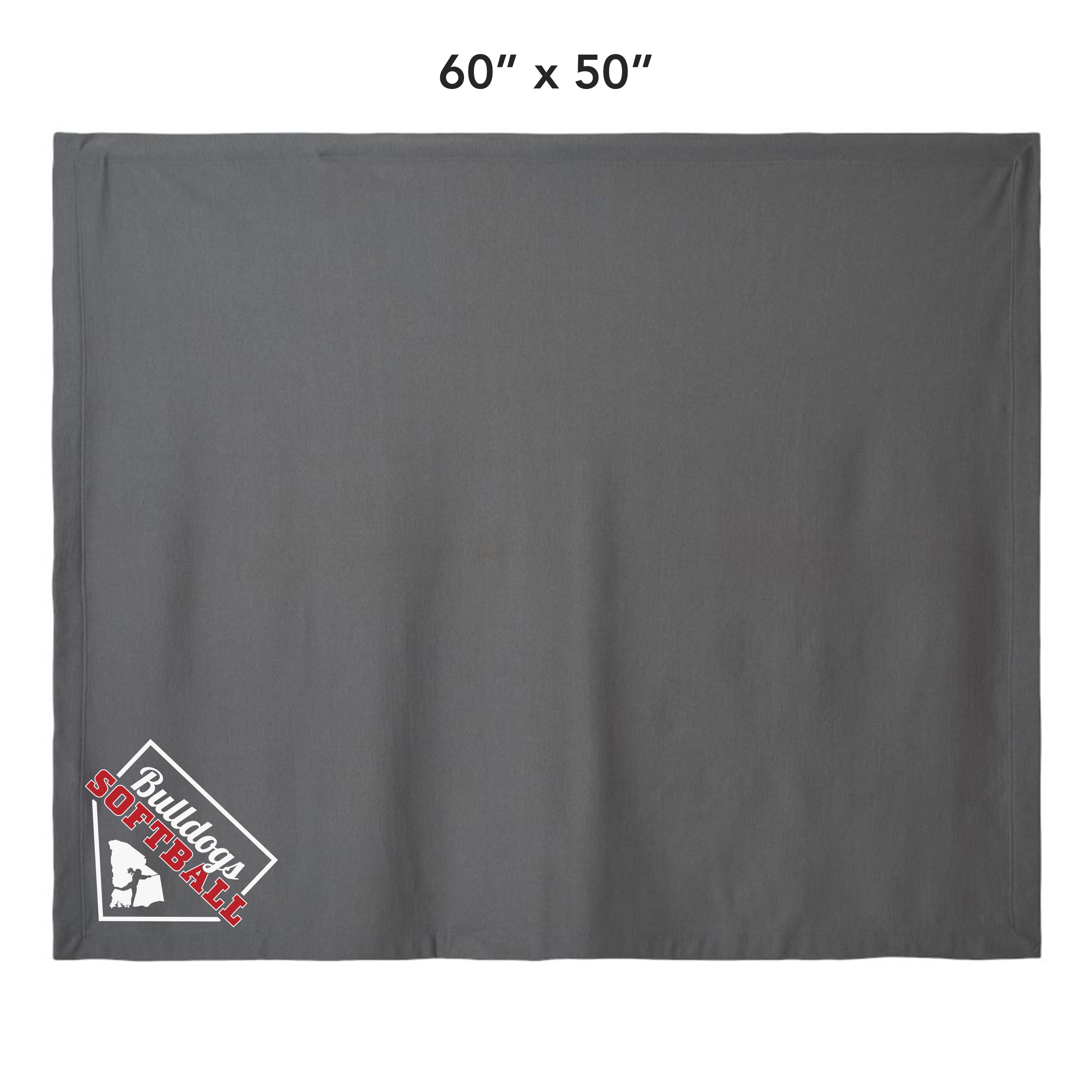 Bulldogs Softball Fleece Stadium Blanket