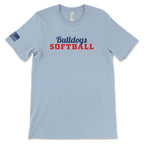 Unisex Bulldogs Softball Short Sleeve Cotton T-Shirt