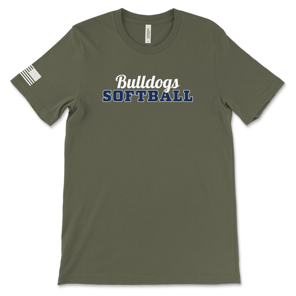 Youth Bulldogs Softball Short Sleeve Cotton T-Shirt