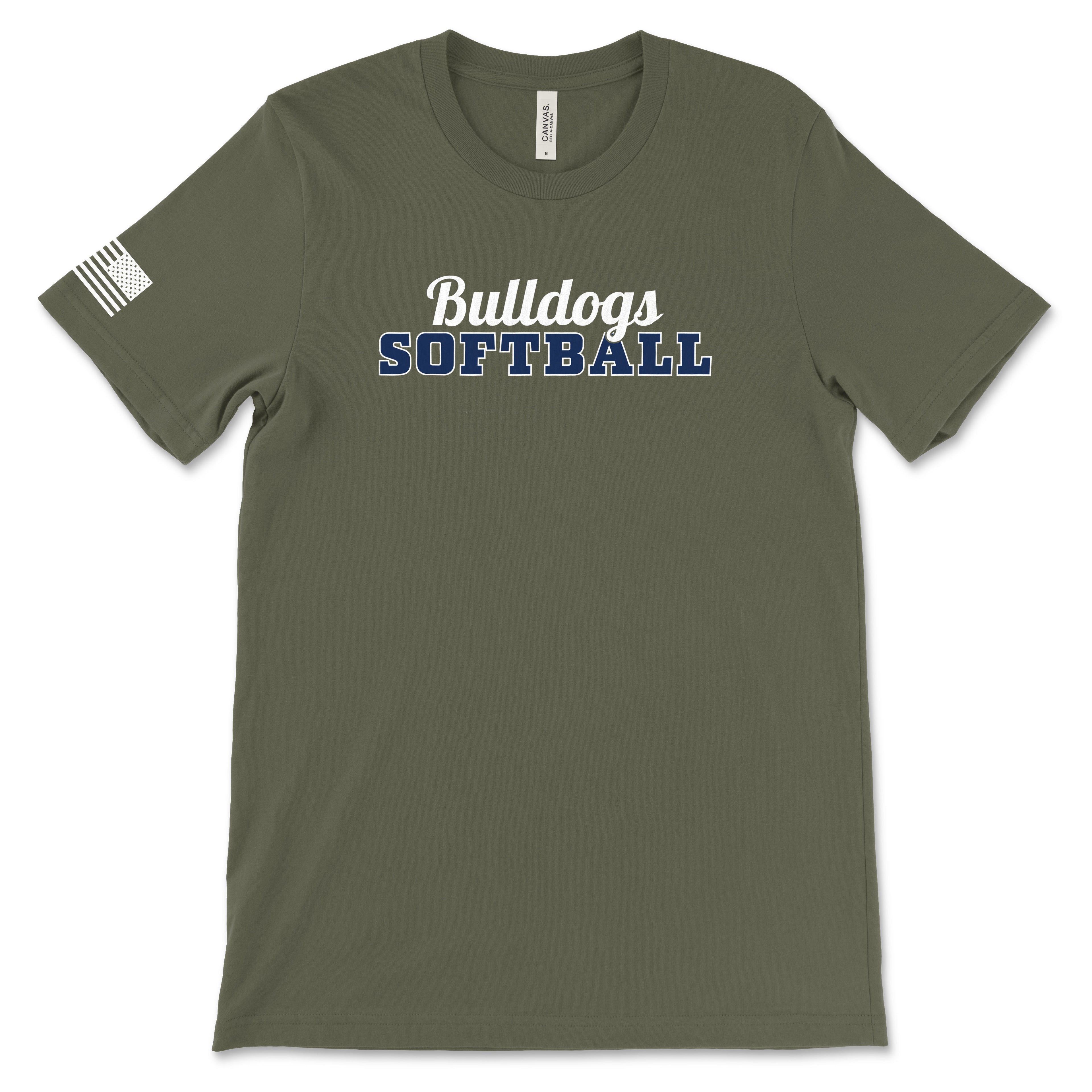 Youth Bulldogs Softball Short Sleeve Cotton T-Shirt