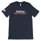 Youth Bulldogs Softball Short Sleeve Cotton T-Shirt