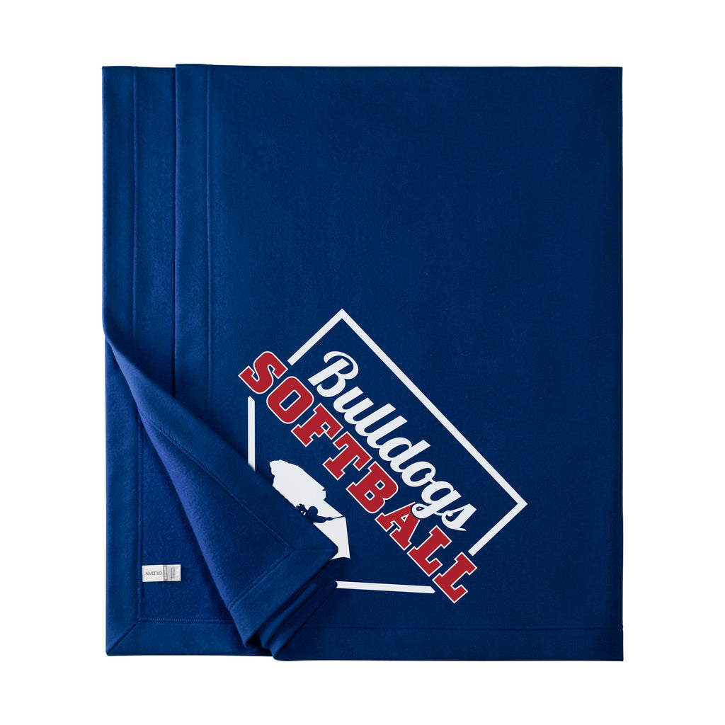 Bulldogs Softball Fleece Stadium Blanket