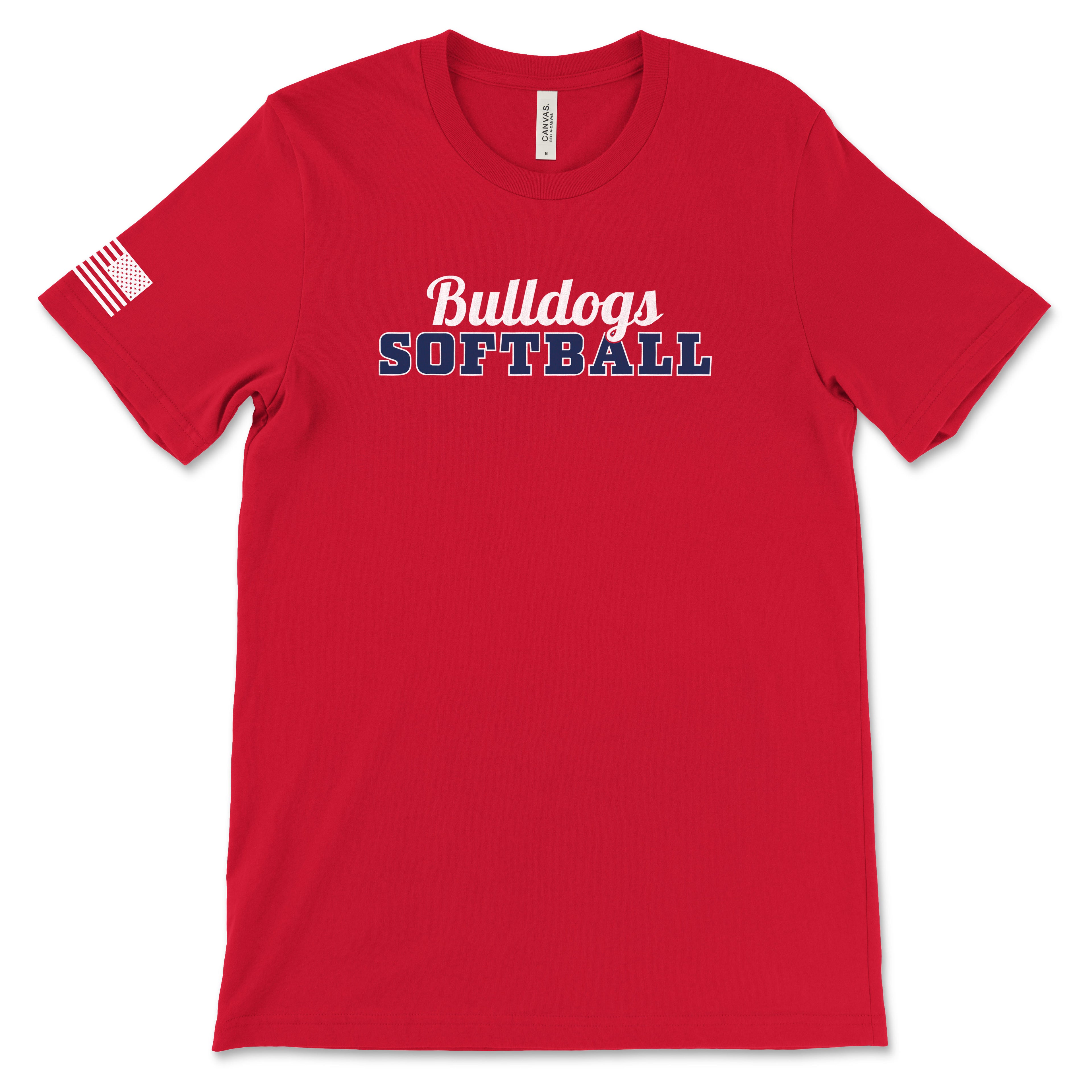 Youth Bulldogs Softball Short Sleeve Cotton T-Shirt