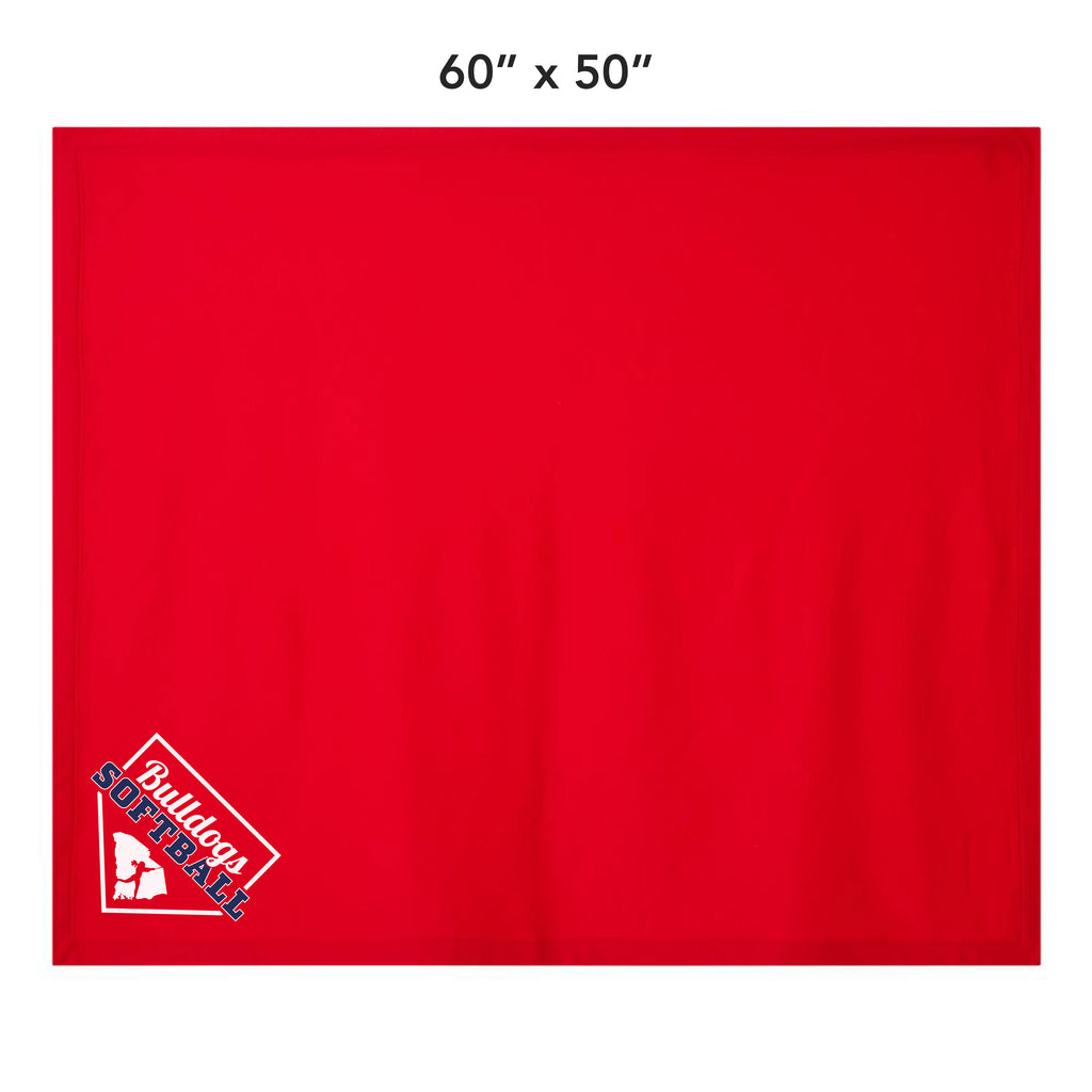 Bulldogs Softball Fleece Stadium Blanket