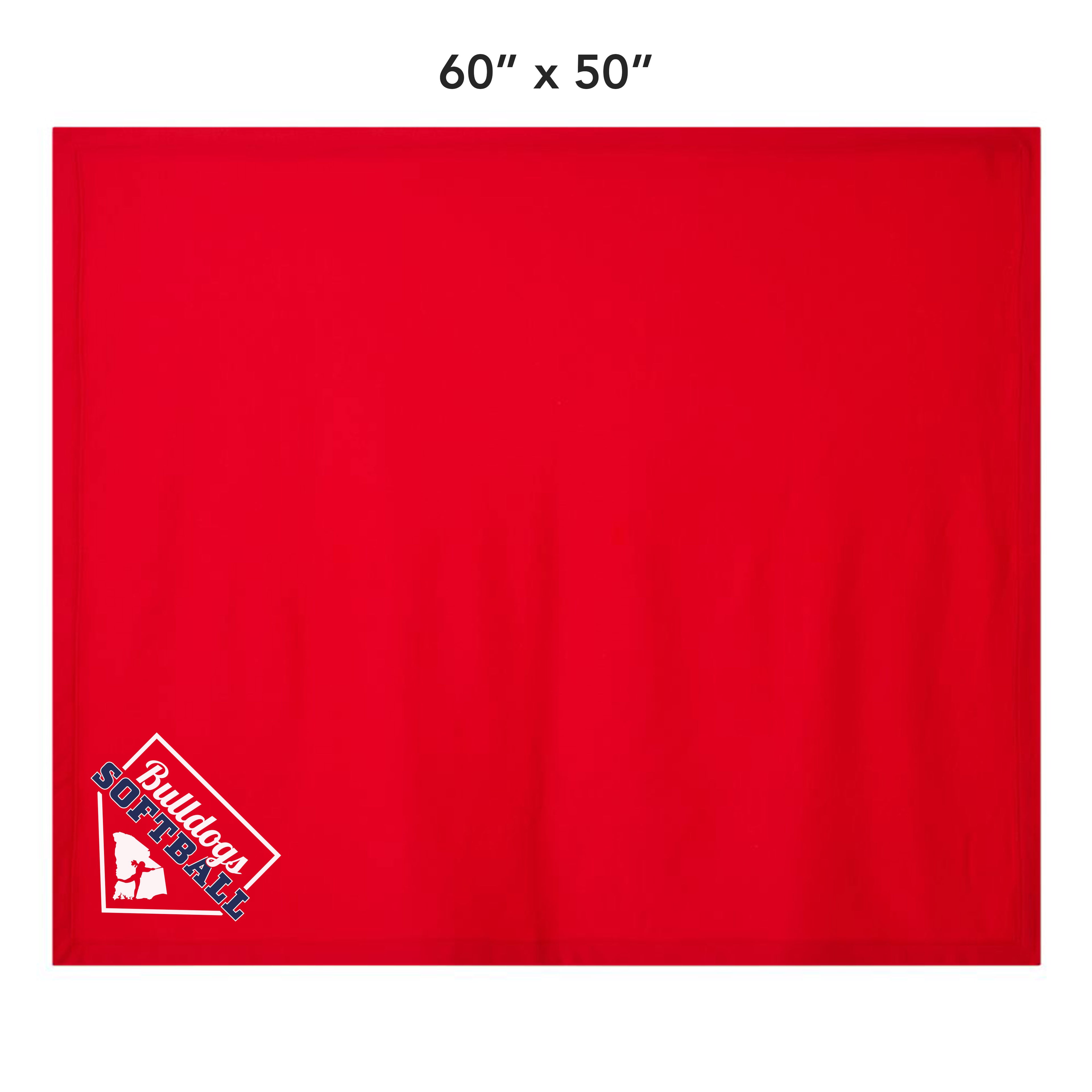 Bulldogs Softball Fleece Stadium Blanket