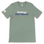 Unisex Bulldogs Softball Short Sleeve Cotton T-Shirt