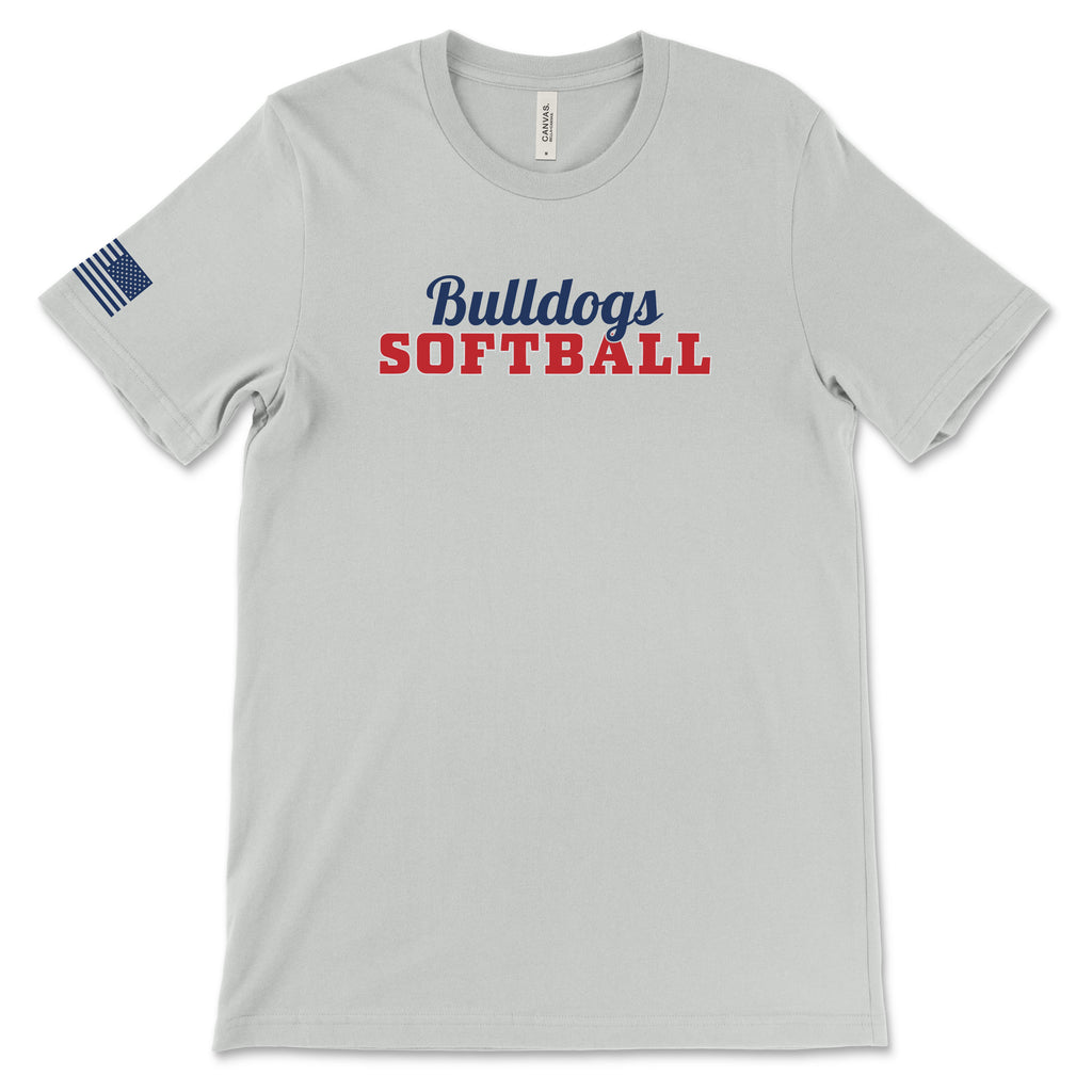 Youth Bulldogs Softball Short Sleeve Cotton T-Shirt