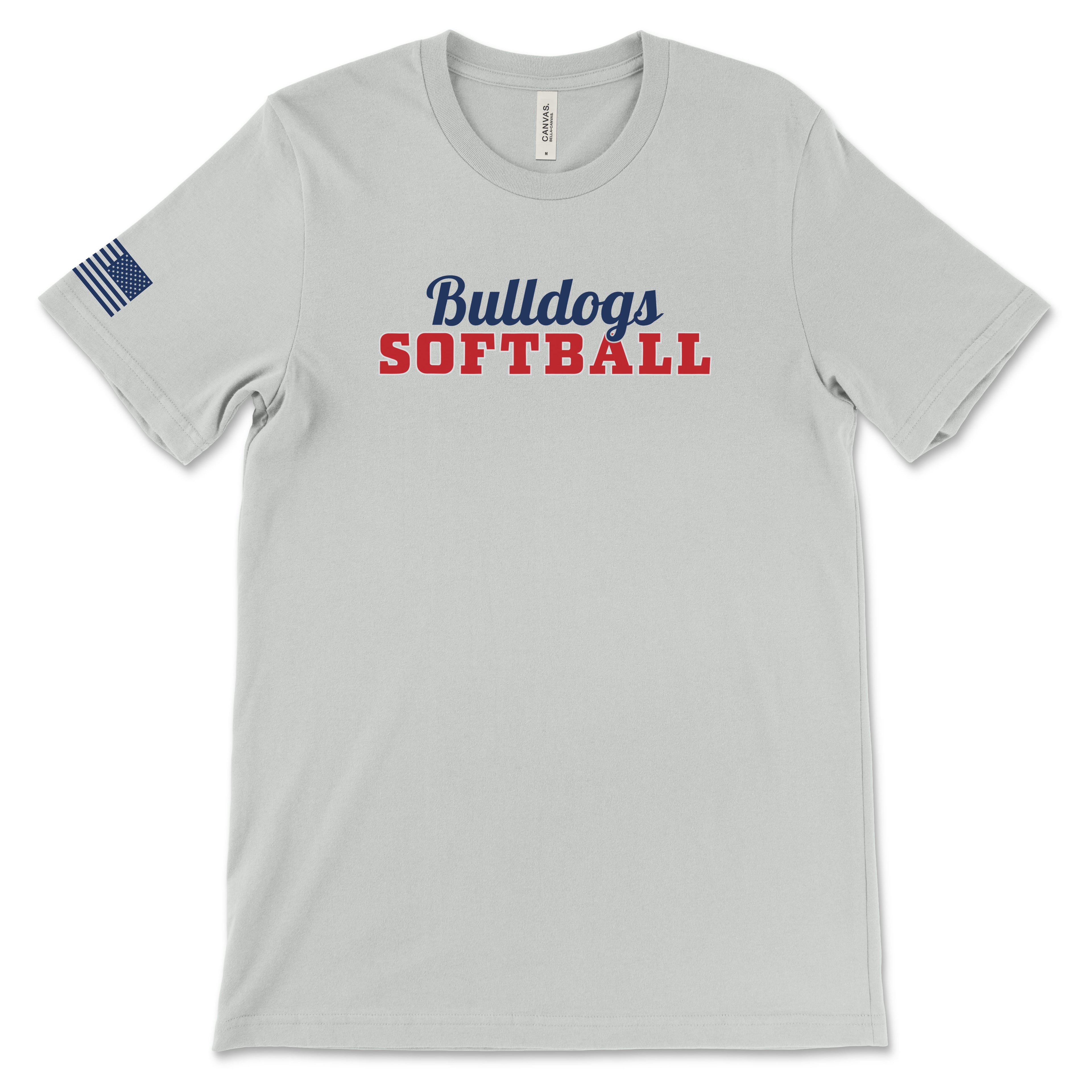 Youth Bulldogs Softball Short Sleeve Cotton T-Shirt