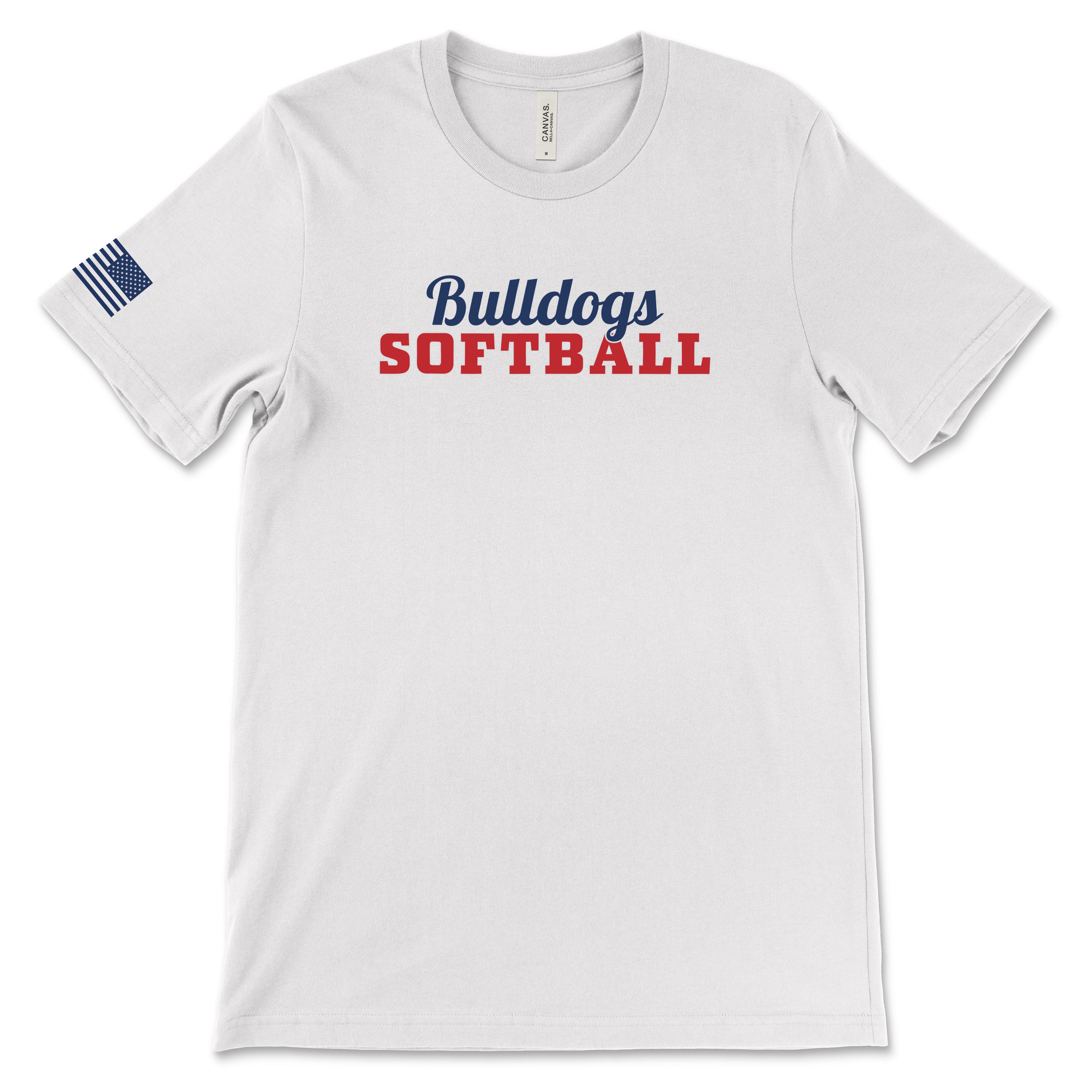 Youth Bulldogs Softball Short Sleeve Cotton T-Shirt